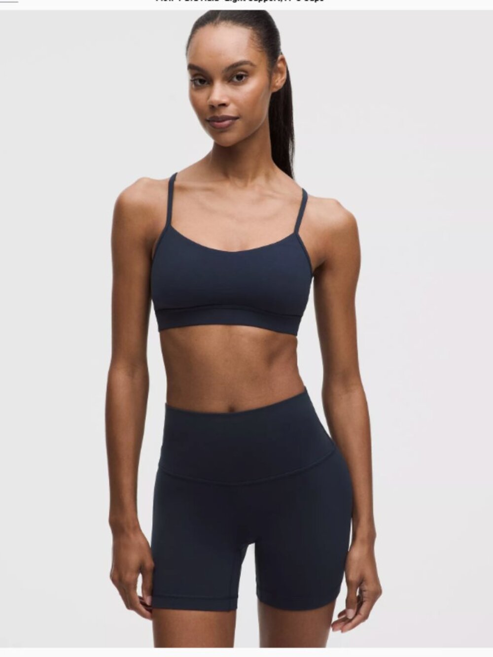 LULULEMON Flow Y Bra Nulu Light Support, A–C Cups | NAVY SIZE 8